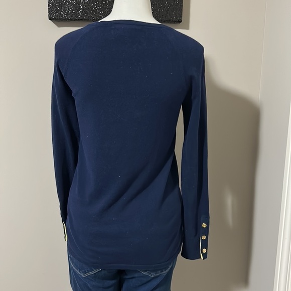 Lilly Pulitzer Navy Blue Dinah Sweater Anything is possible with sunshine S - Picture 8 of 11